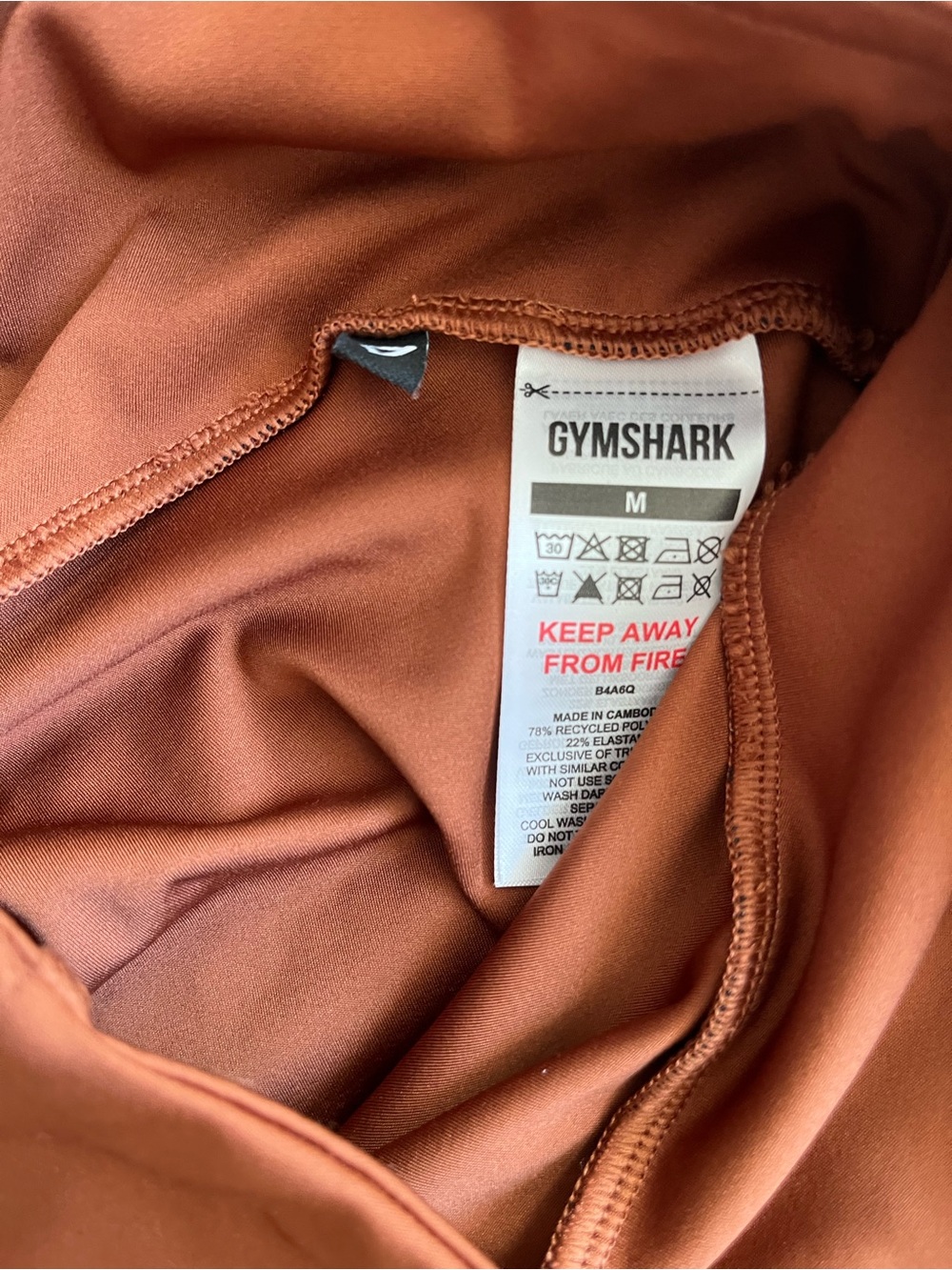 Gymshark Women's High-Rise Rust Leggings - Picture 3 of 4